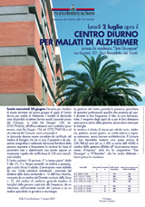 Apertura del Centro diurno per malati di Alzehimer