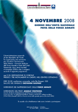 4 NOVEMBRE 2008 | Giornata dell'unità nazionale